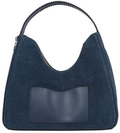 Granatowa skórzana torebka na ramię Michael Kors 35S6S5ZL6S