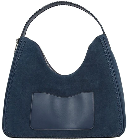 Granatowa skórzana torebka na ramię Michael Kors 35S6S5ZL6S