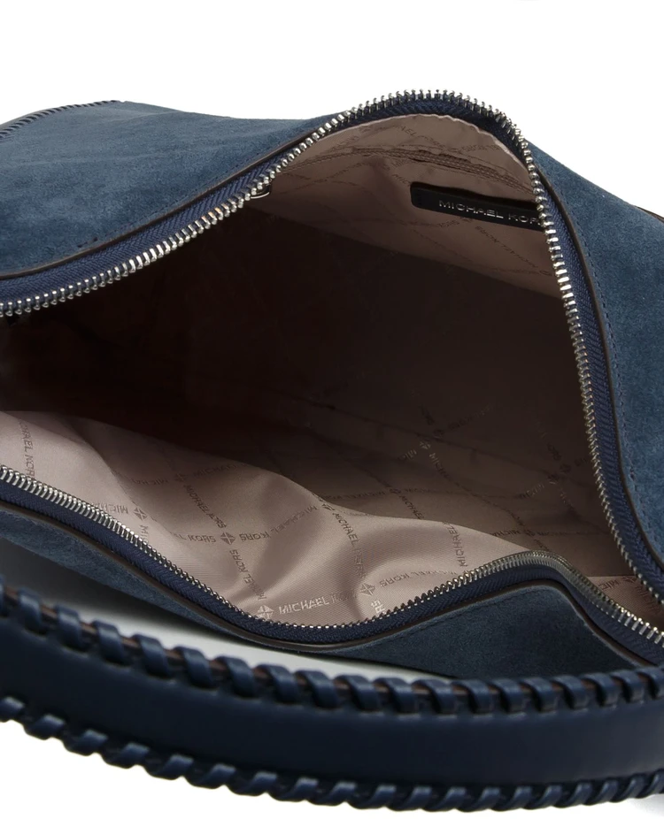 Granatowa skórzana torebka na ramię Michael Kors 35S6S5ZL6S