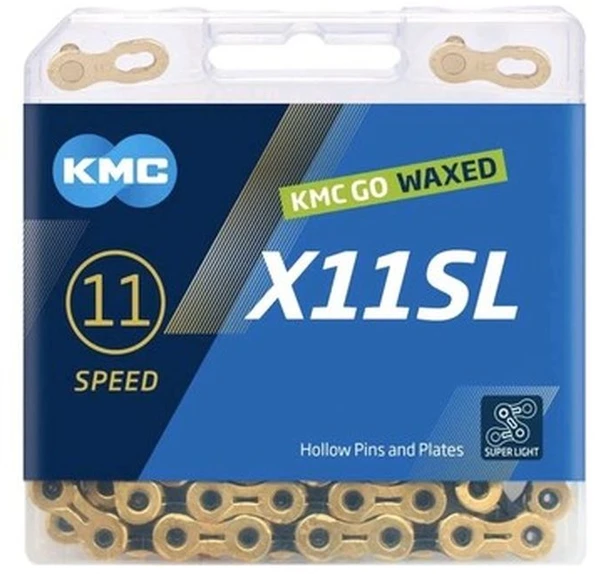 Grandinė KMC X11SL Ti-N Gold/Juodas Waxed