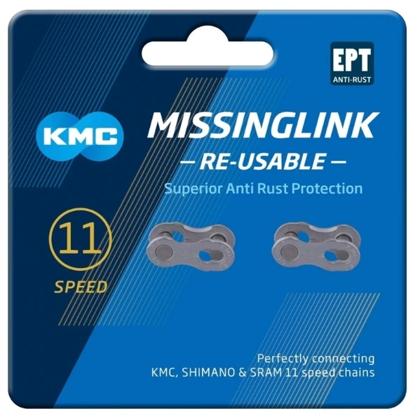Grandinės sujungimas KMC MissingLink 11R EPT Sidabrinis (2 pcs.)