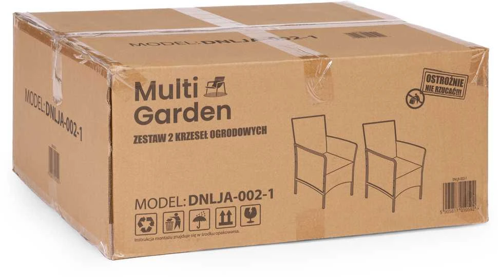 2 sodo fotelių su pagalvėlėmis komplektas, kėdžių komplektas balkonui, terasai, sodui, juodas, „MultiGarden“