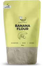 Grandininis pjūklas Ekologiški žaliųjų bananų miltai AMRITA, 500g