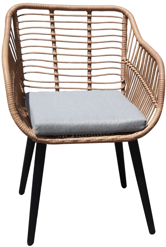 Lauko baldų komplektas Garden Select Rattan sodo baldų komplektas su kėdėmis ir stalu su stikliniu stalviršiu