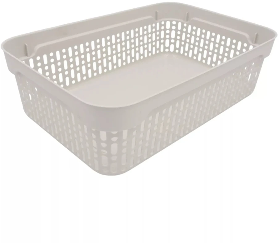 Grandininis pjūklas Plastikinė dėžutė su skylutėmis, 40 × 30 × 13 cm BALTA