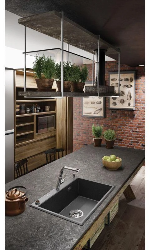 Deante granitinė virtuvinė plautuvė Deante Eridan, ZQE_T103, Anthracite