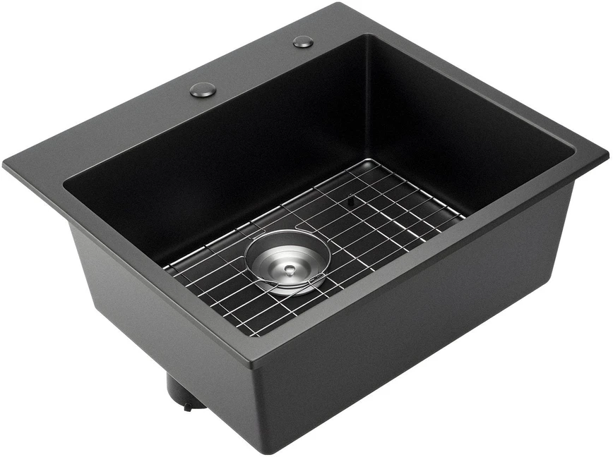 VEVOR 63 cm granito virtuvinė kriauklė vieno dubens