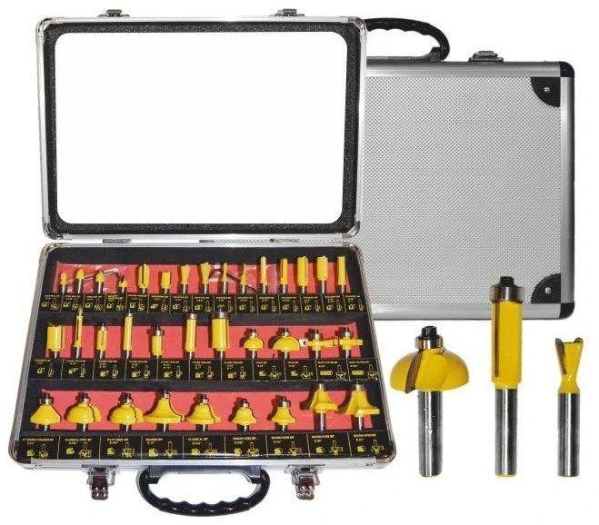 AW-Tools frezavimo antgalių medienai komplektas 35 vnt. kotelis 8mm