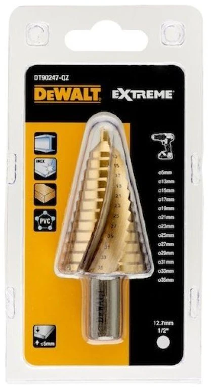 Pakopinis grąžtas DeWalt DT90247-QZ; 5-35 mm