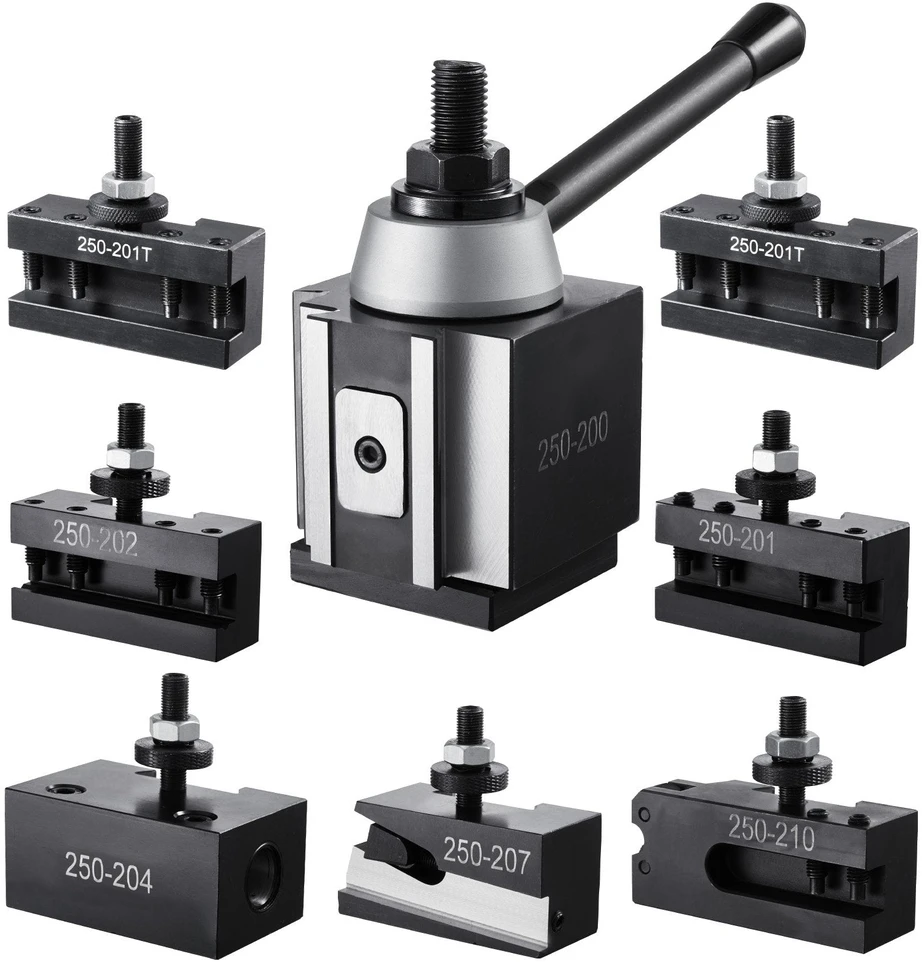 VEVOR Greito pakeitimo staklių laikiklių rinkinys 10-15 cm tekinimo staklių