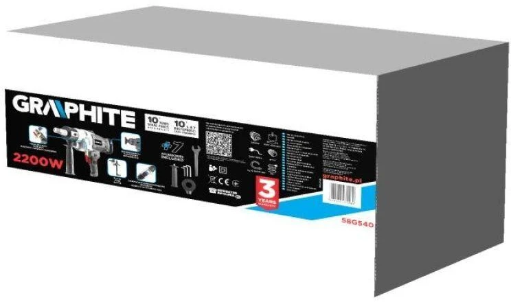 Graphite Gręžimo įrenginys 2200 W deimantinis gręžtuvas