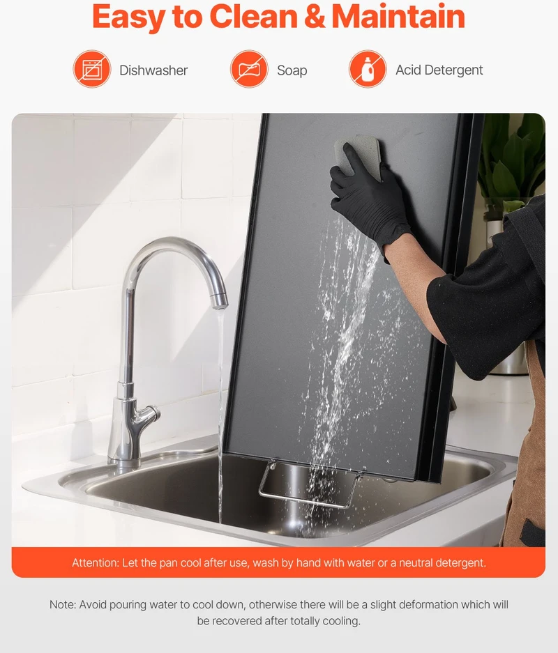 VEVOR 82x36 cm universali kepimo nelipni keptuvė
