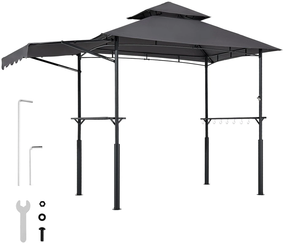 VEVOR Griliaus pavėsinė 2.43 x 1.5 m su dviem stogais
