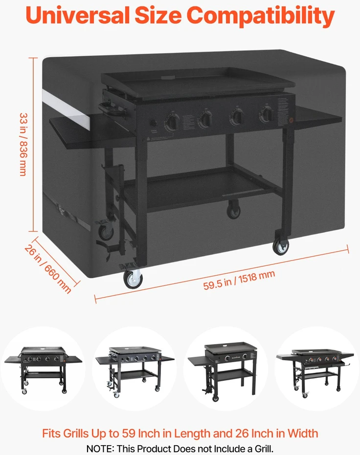 VEVOR Apsauginis dangtis 150 cm ilgio kepsninei