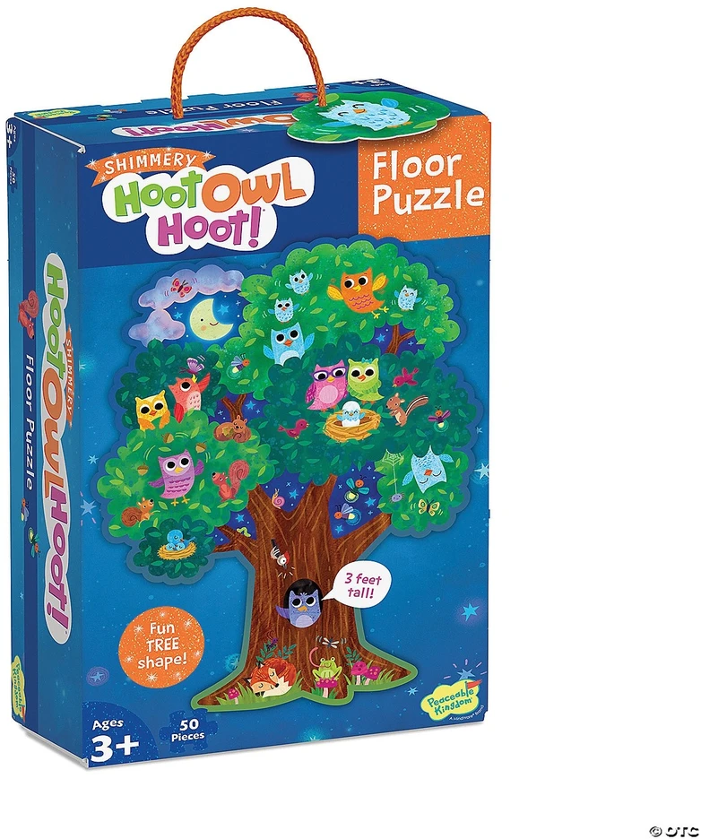 Grindų dėlionė „Hoot Owl Hoot Floor Puzzle“
