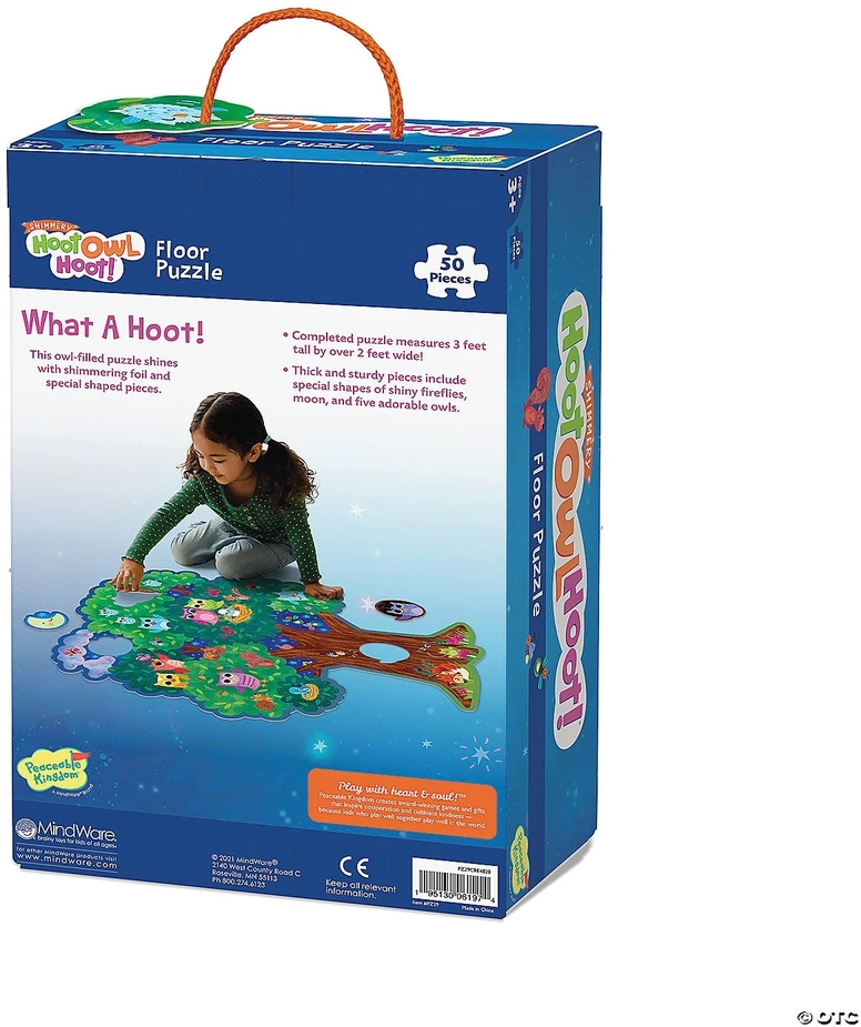 Grindų dėlionė „Hoot Owl Hoot Floor Puzzle“