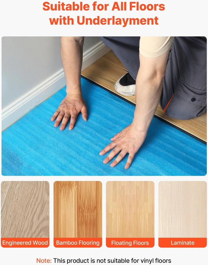 VEVOR laminato garso izoliacija 27.9 m² 3 mm