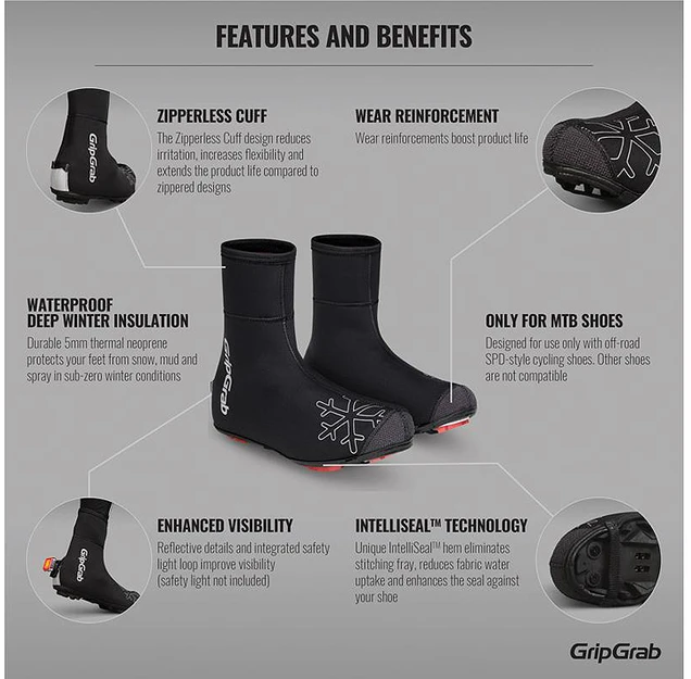 GripGrab antbačiai Arctic X Atsparus vandeniui Deep Winter MTB/CX M 40-41