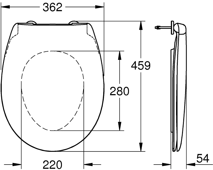 GROHE BAU CERAMIC, dangtis baltas