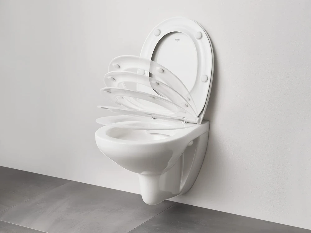 GROHE BAU CERAMIC, dangtis baltas su lėtu nusileidimu SLIM