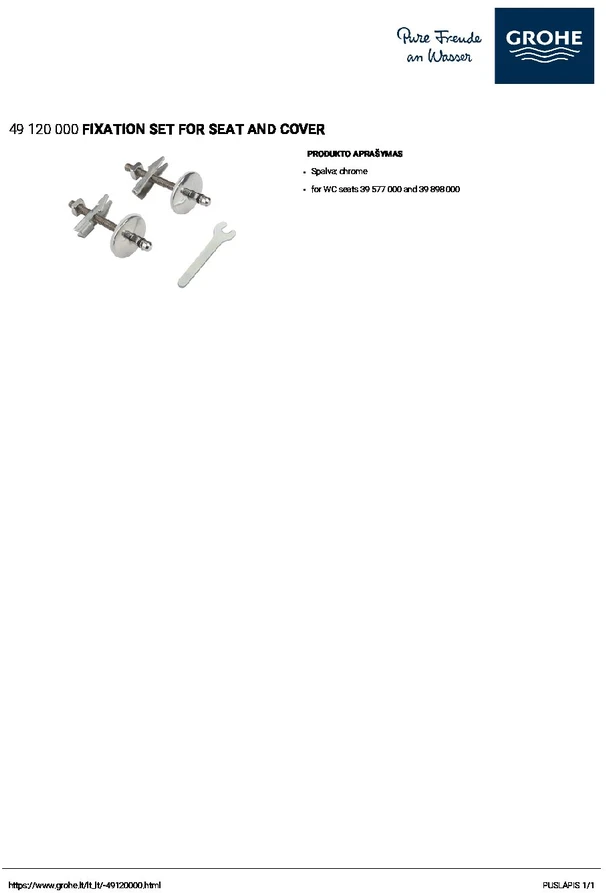 GROHE, nerūdijančio plieno vyriai