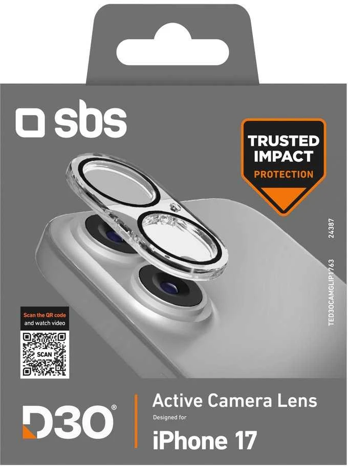 SBS Camera Glass skirtas Apple iPhone 17 su D3O technology