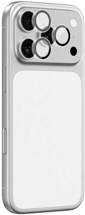 AmazingThing Lens Glass skirtas Apple iPhone 17 Pro / Pro Max with juodos spalvos Aluminum Frame