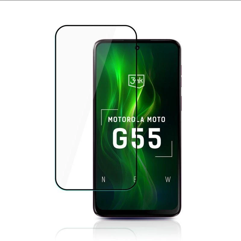 3Mk apsauginis grūdintas stiklas 3mk HardGlass Max Lite Juodas Motorola Moto G55 5G