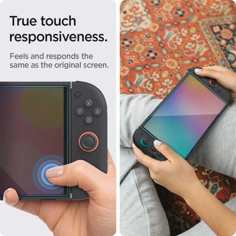Apsauginis stiklas Spigen GLAS.TR ”EZ FIT” 2-PACK NINTENDO SWITCH 2 CLEAR