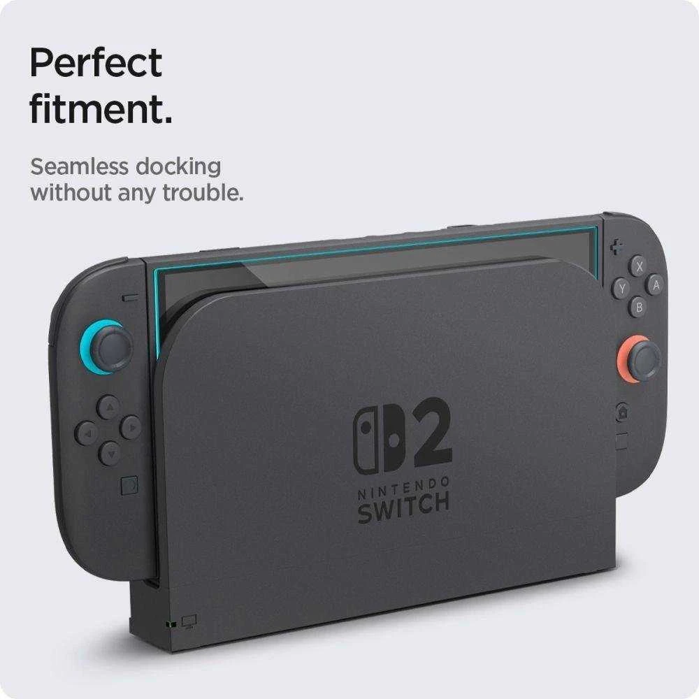 Apsauginis stiklas Spigen GLAS.TR ”EZ FIT” 2-PACK NINTENDO SWITCH 2 CLEAR