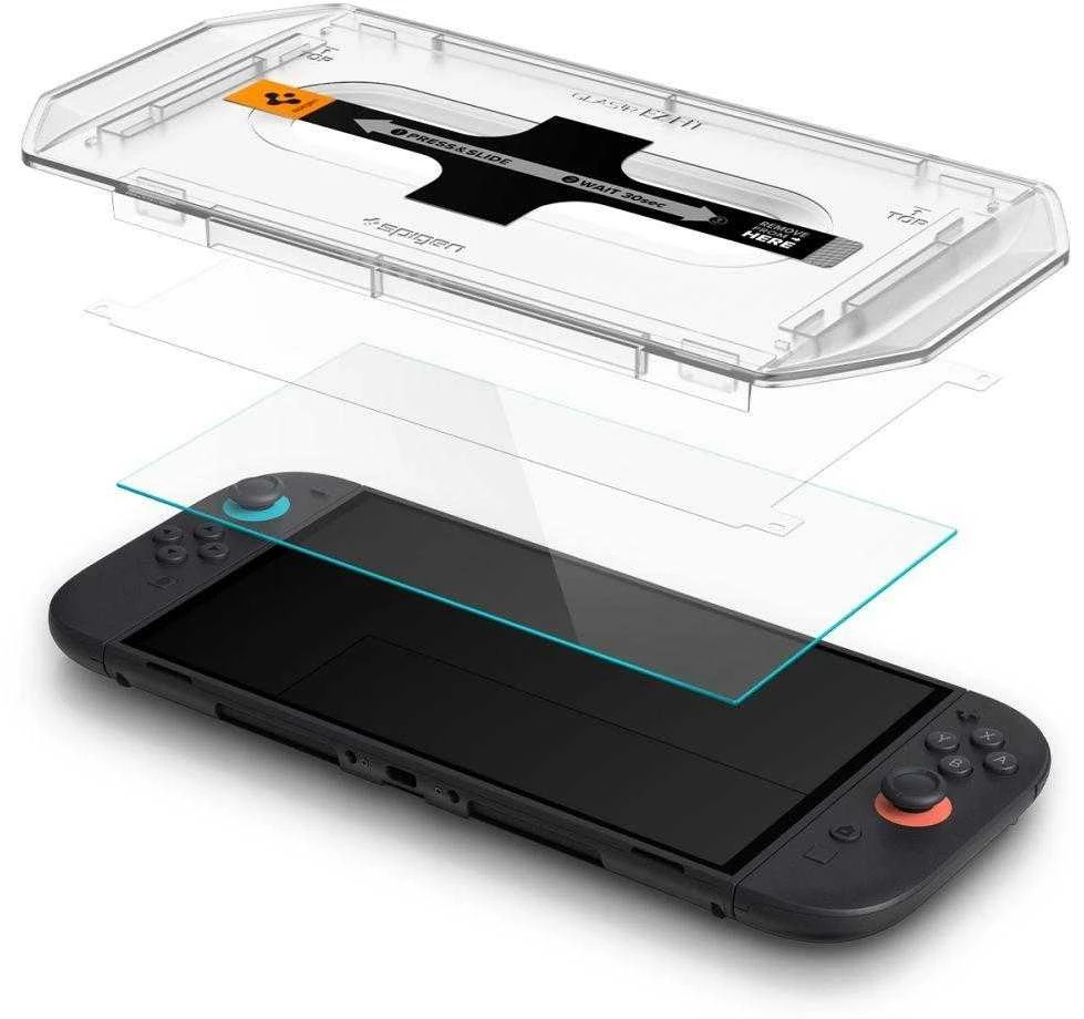 Apsauginis stiklas Spigen GLAS.TR ”EZ FIT” 2-PACK NINTENDO SWITCH 2 CLEAR
