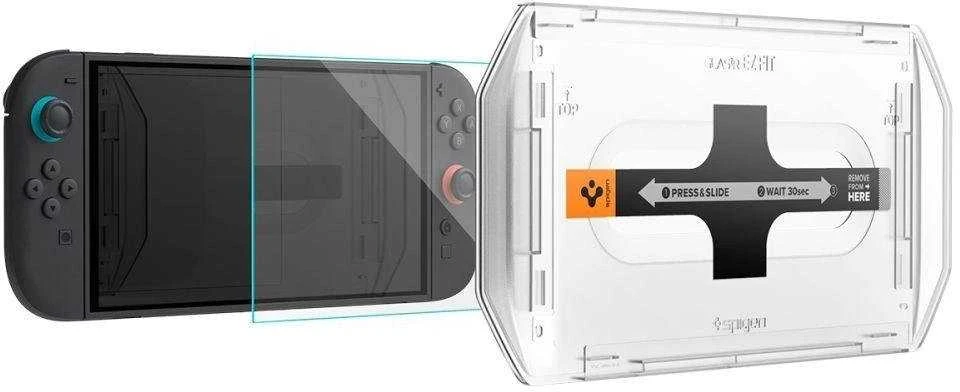 Apsauginis stiklas Spigen GLAS.TR ”EZ FIT” 2-PACK NINTENDO SWITCH 2 CLEAR