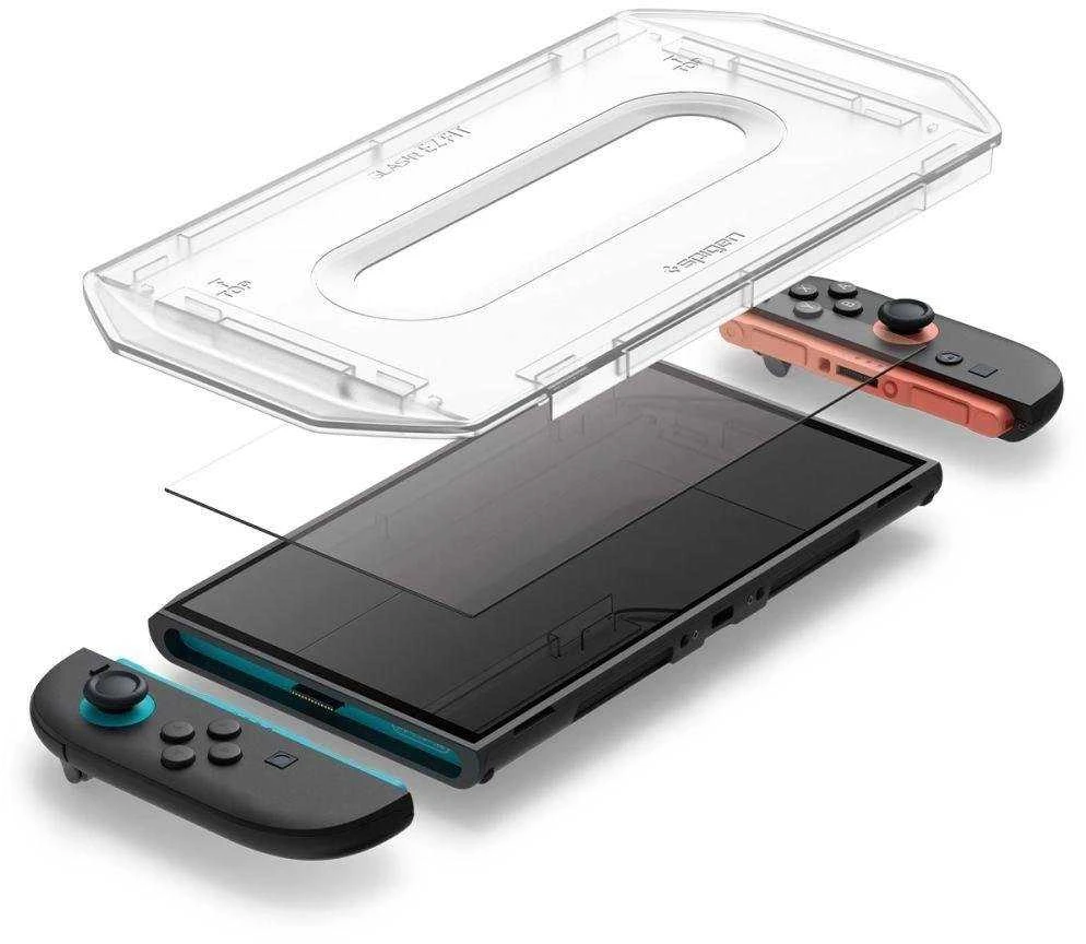 Apsauginis stiklas Spigen GLAS.TR ”EZ FIT” 2-PACK NINTENDO SWITCH 2 CLEAR