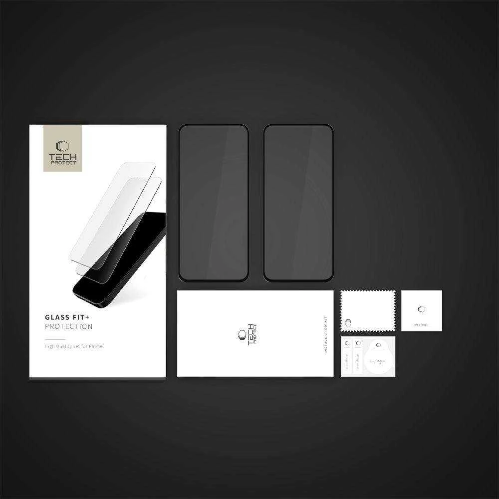 Tech-Protect Glass Fit+ 2 vnt. Grūdintas stiklas, skirtas Motorola Moto G15 / G15 Power / G05 / E15 - Juodas