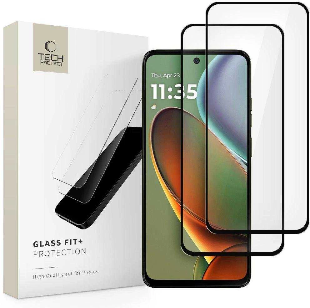Tech-Protect Glass Fit+ 2 vnt. Grūdintas stiklas, skirtas Motorola Moto G15 / G15 Power / G05 / E15 - Juodas