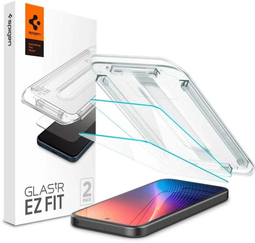 „Spigen Glas.TR Ez Fit“ grūdinto stiklo 2 vnt. pakuotė, skirta „Google Pixel 9A“ – skaidrus