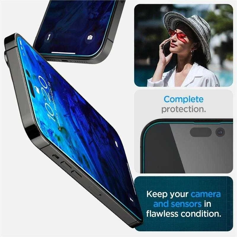 Apsauginis stiklas Apple iPhone 14 Pro Max with Spigen Glas.tR EZ FIT applicator (2 pcs.)
