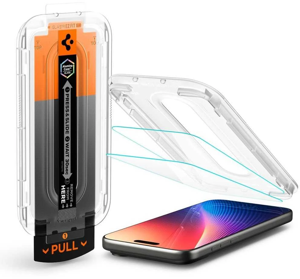Ekrano apsauga Spigen Glass tR EZ Fit Pro HD 1 Pack, transparency - iPhone 17/16 Pro Max