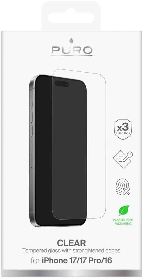 Puro Standard Apsauginis stiklas skirtas Apple iPhone 17 / Apple iPhone 17 Pro / Apple iPhone 16