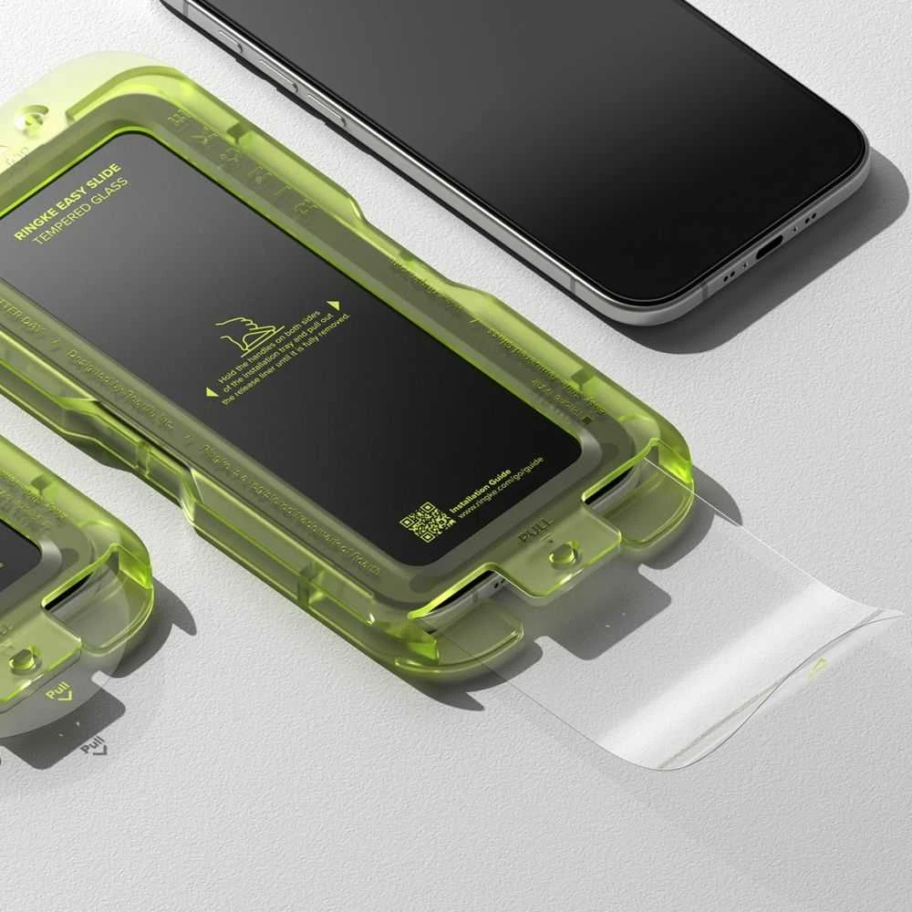 Ringke Easy Slide 2-pack apsauginis stiklas skirtas Apple iPhone 17 Air – juodos spalvos