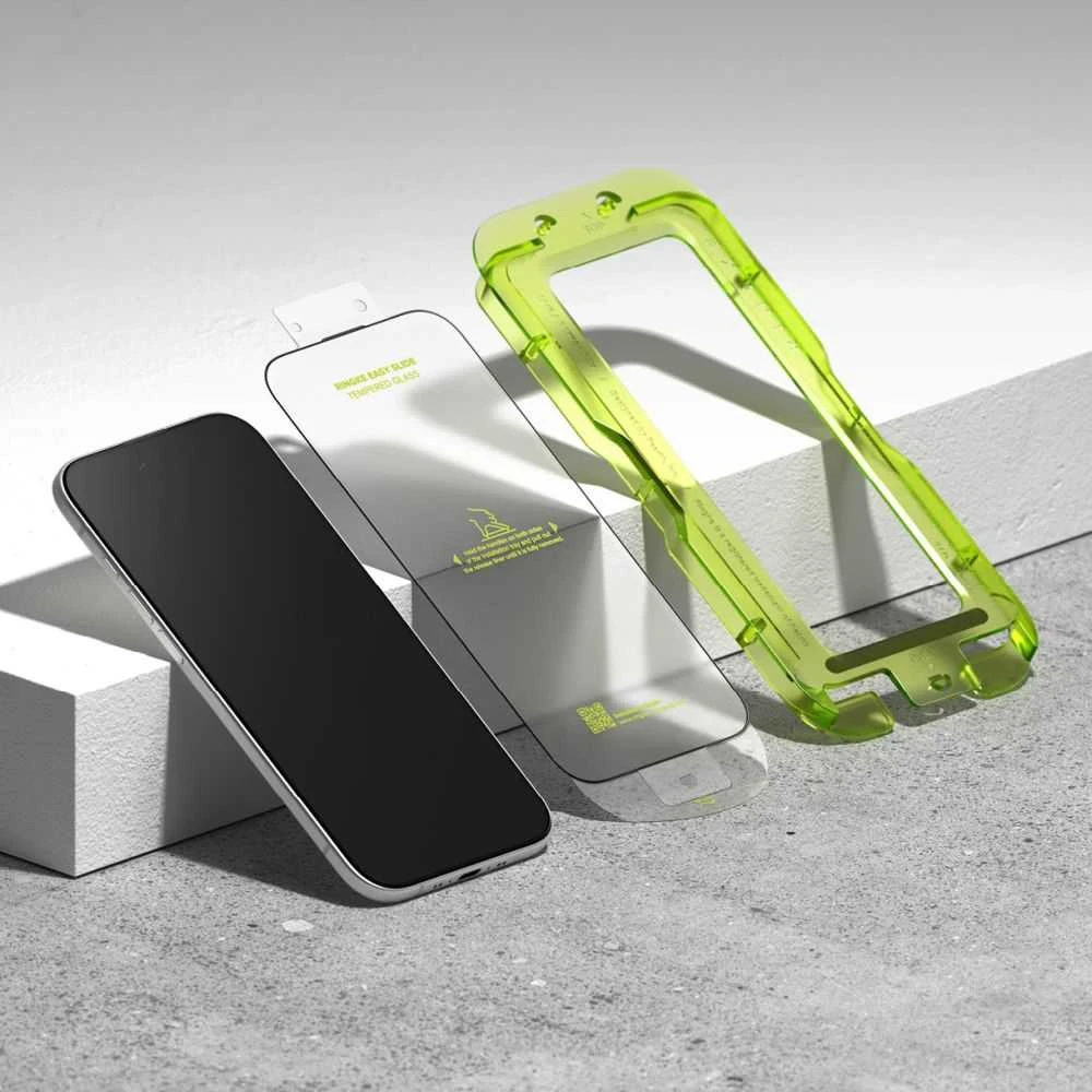 Ringke Easy Slide 2-pack apsauginis stiklas skirtas Apple iPhone 17 Air – juodos spalvos