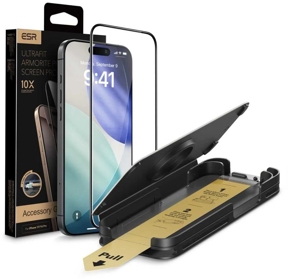 ESR UltraFit Armorite Pro Apsauginis stiklas skirtas Apple iPhone 17 Pro Max – Clear