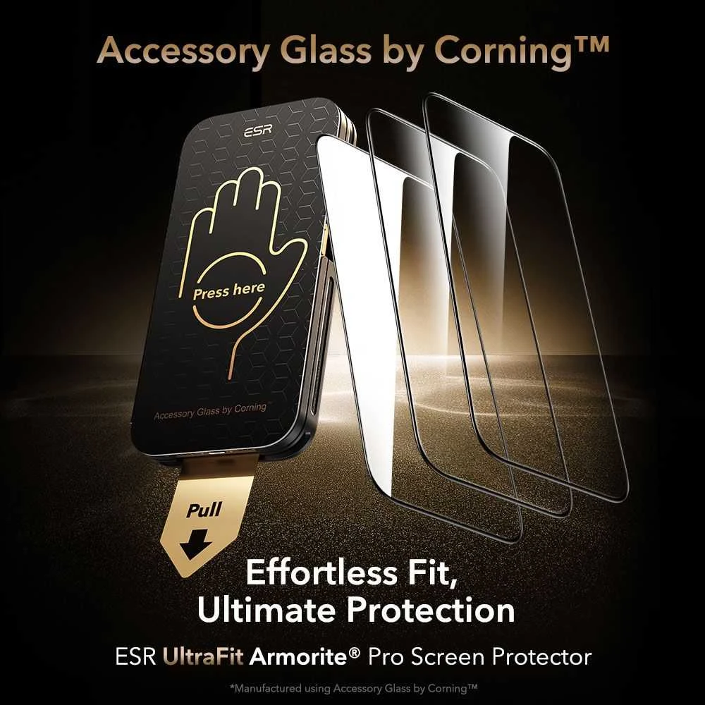 ESR UltraFit Armorite Pro Apsauginis stiklas skirtas Apple iPhone 17 Pro Max – Clear