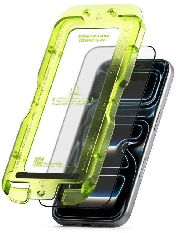 Ringke Easy Slide 2 vnt. apsauginis stiklas skirtas iPhone 17 Pro Max – juodos spalvos