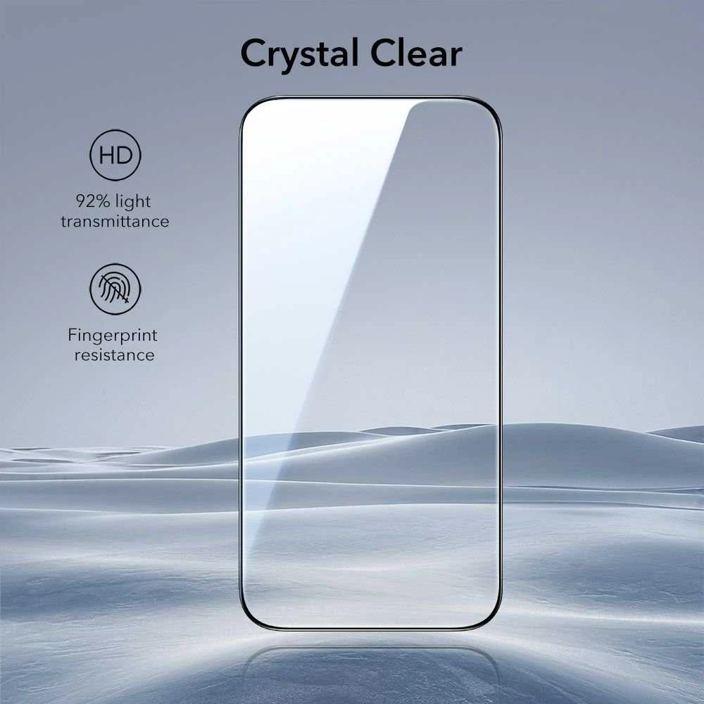 ESR UltraFit Apsauginis stiklas 2-pack skirtas Apple iPhone 17 Pro Max – transparent