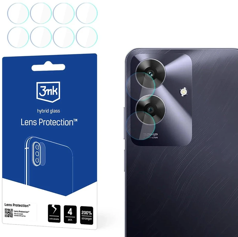 3mk Lens Protection™ hibridinės kameros objektyvo stiklas, skirtas „Realme Note 60“