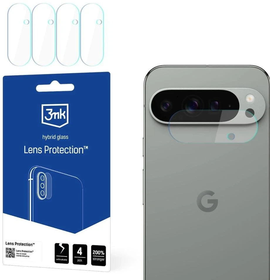3Mk apsauginis hibridinis stiklas kameros objektyvui 3mk objektyvo apsauga, skirta „Google Pixel 9“