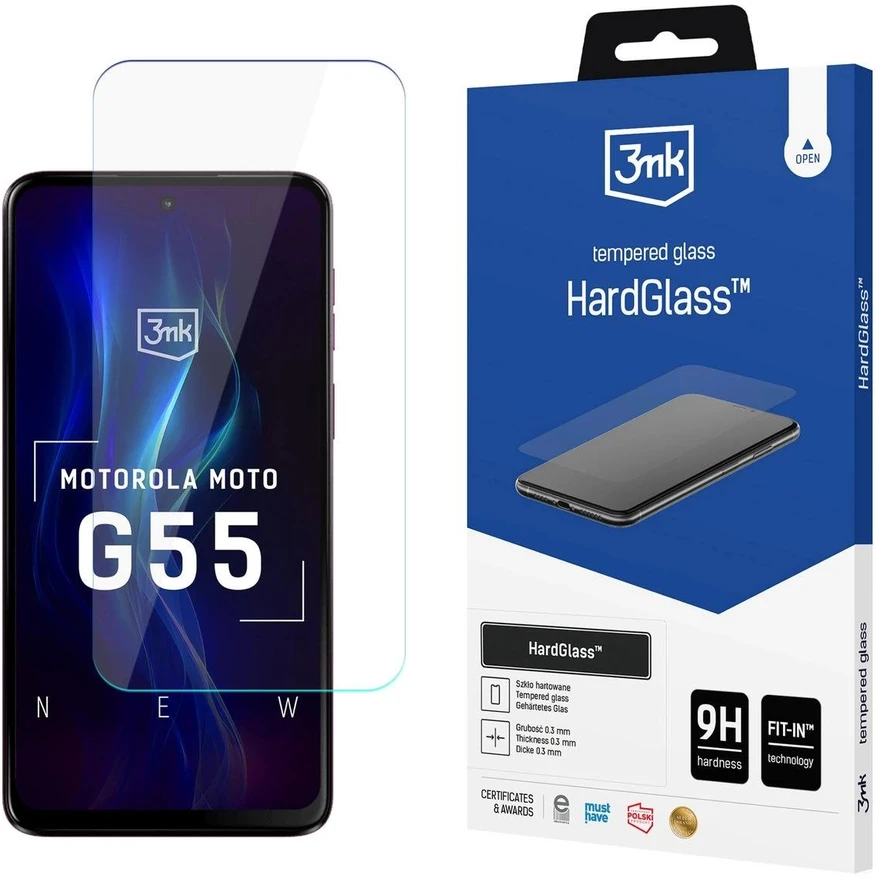 3Mk Protection 3mk HardGlass™ grūdintas stiklas Motorola Moto G55 5G telefonui