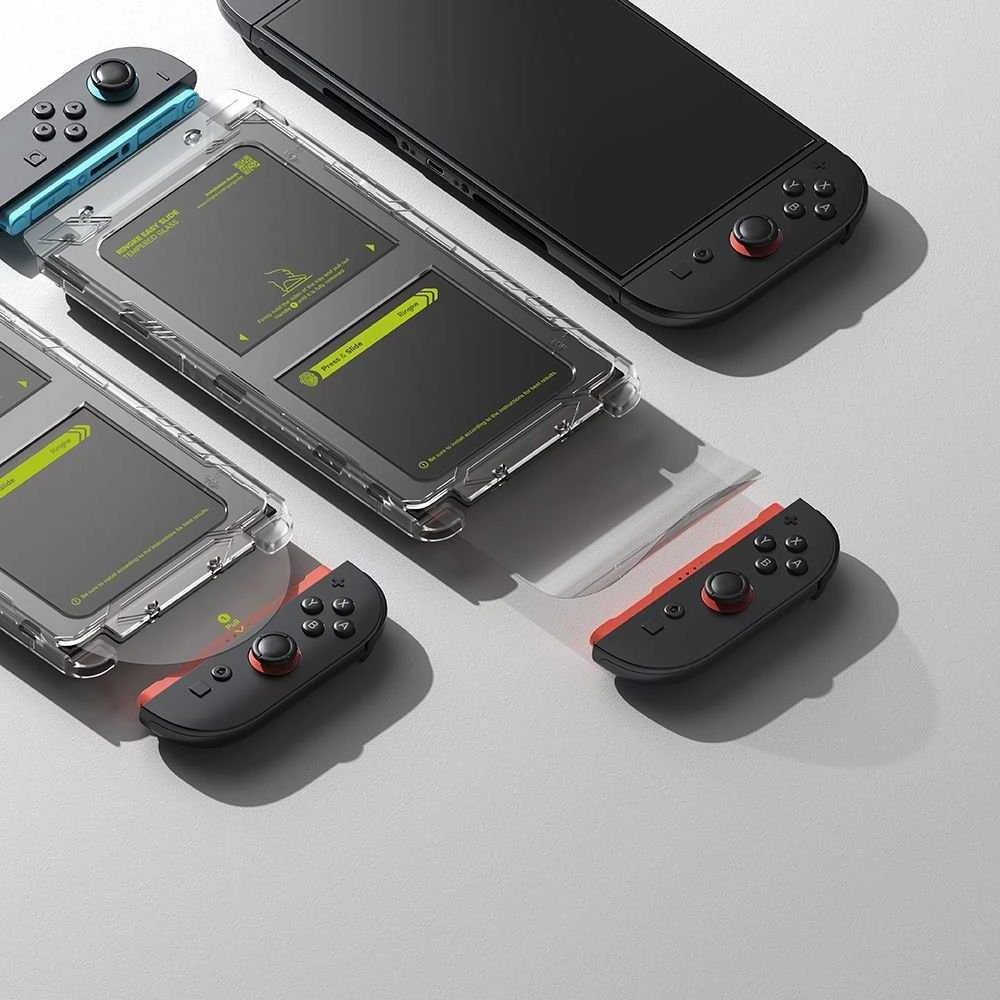 Ringke Easy Slide 2-pack Apsauginis stiklas skirta Nintendo Switch 2 – Transparent
