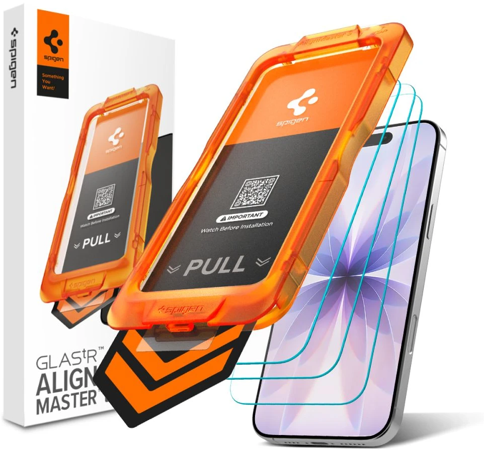 Apsauginis stiklas Spigen ALM GLAS.TR SLIM 3-pack Apple iPhone 17 skaidrus